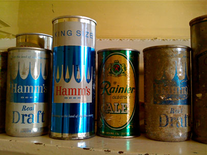 Hamms and Rainier Beer Cans