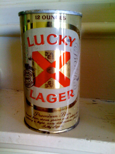 Vintage Lucky Lager Beer Can