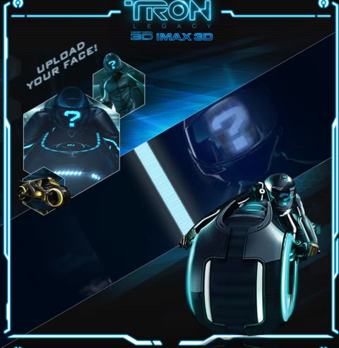 TRON Get on the Grid with Face Mapping App