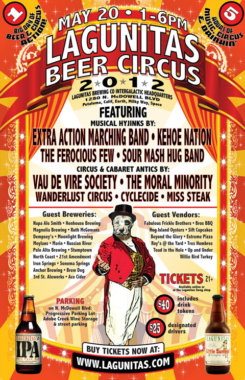 Lagunitas Beer Circus 2012 flyer